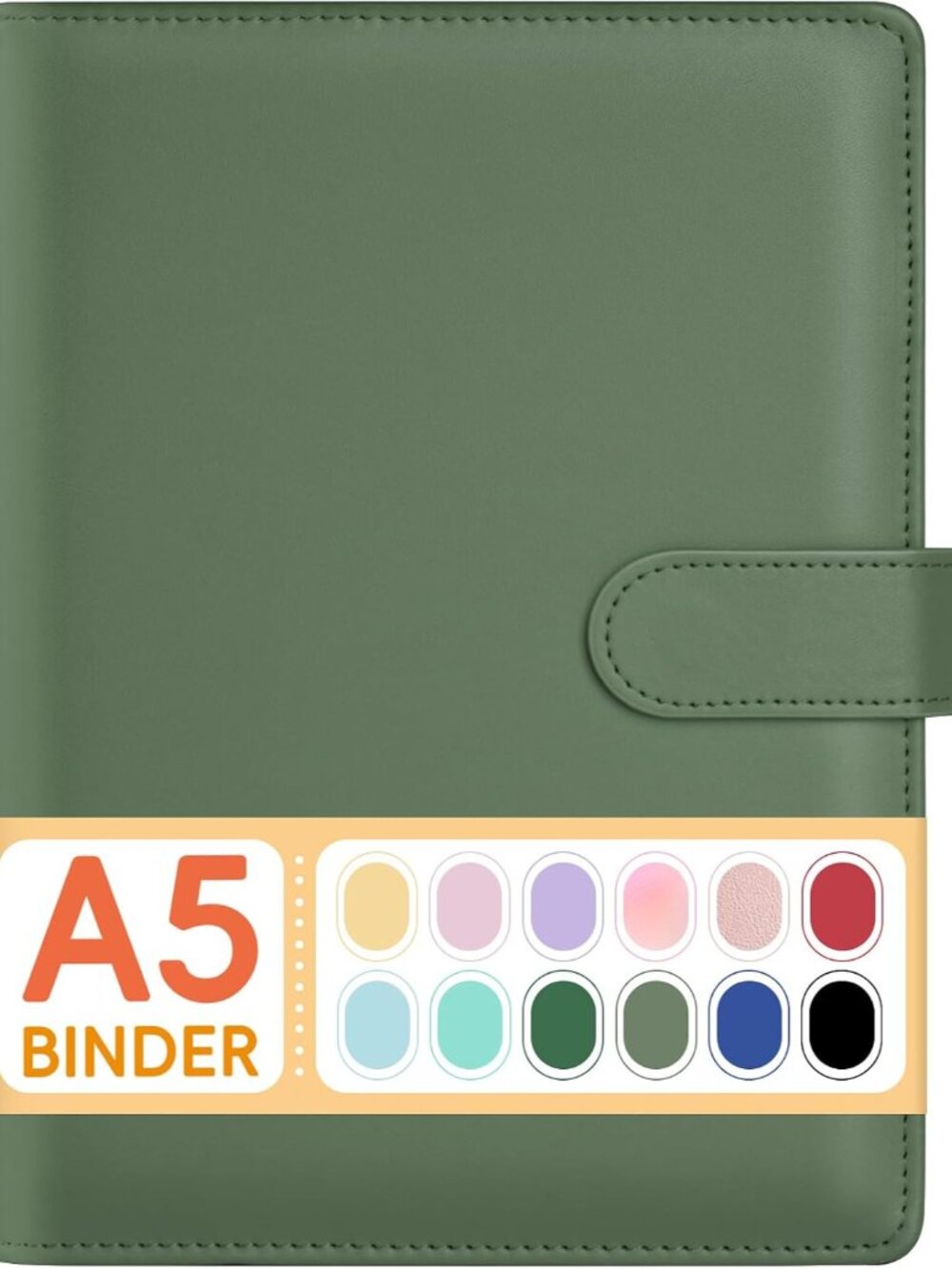 A5 Notebook Binder, 6 Ring Planner with Stylish Design, mini Binder